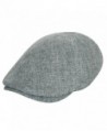 ililily Linen-like Flat Cap Cabbie Hat Gatsby Ivy Irish Hunting Stretch Newsboy - Grey - CQ11DFOW2KL