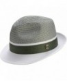 Montique Men's Braided Two Tone Pinch Fedora Hat H22 - Hunter - C218227G4ZO