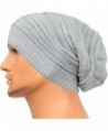 Rayna Fashion Unisex Beanie Hat Slouchy Knit Cap Skullcap Stripe Baggy Style 1017 - White - CE128ZOVVL1
