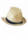 Colored Band Woven Straw Fedora