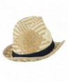 Colored Band Woven Straw Fedora in Men's Fedoras