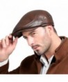 Vemolla Cowhide Leather Hunting Trucker in Men's Newsboy Caps