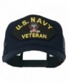 US Navy Veteran Military Patch Mesh Back Cap - Navy - CZ11MJ3QZTX