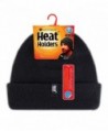 Heat Holders - Men's Thermal Fleece Lined Turn Over Cuff Winter Hat - Black - C01220W9W6P