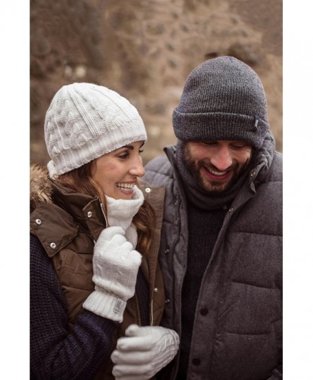 Men's Thermal Fleece Lined Turn Over Cuff Winter Hat - Black - C01220W9W6P