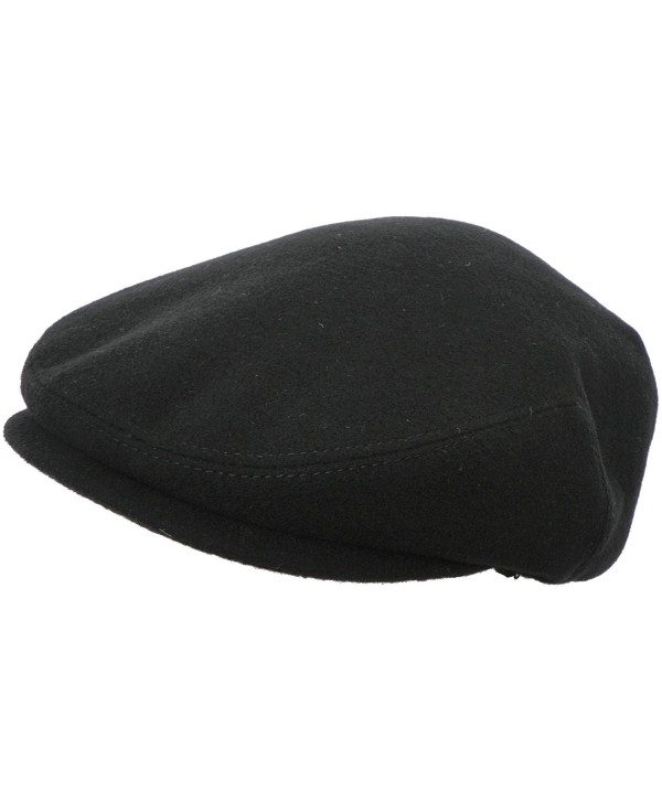 Headchange Made in USA 100% Wool Ivy Scally Cap Driver Hat - Black - CC11HH1MC99