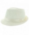 Faddism Fashion Fedora Hat - White - CB11MNEMEAL