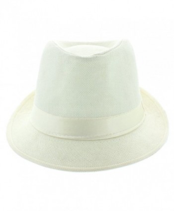 Faddism Fashion Fedora Hat White