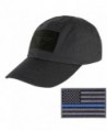 Condor Tactical Cap with Thin Blue Line Morale Patch Bundle - Black - CI12MZHPRPB