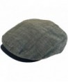 100% Linen Ivy Cap Modified Linear Cut 5 Point Newsboy Drivers Hat - Olive - CC184US2DGW