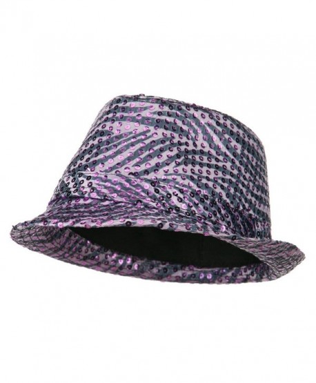 Sequin Zebra Fedora - Purple - CF11ND5L6IB