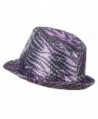 Sequin Zebra Fedora Purple OSFM