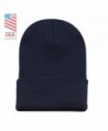 The Hat Depot Unisex Made In USA Thick Skull Beanie Plain Ski Hat - Navy - C712I1ZABRD