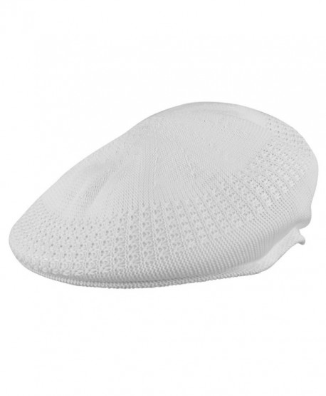 Trendy Apparel Shop Plain Classic IVY Mesh Fitted Cap - White - CL1886UNOHN