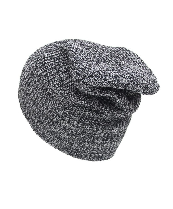 Perman Unisex Winter Warm Knit Crochet Ski Hat Braided Turban Headdress Caps - Black - CM12N5T71OW