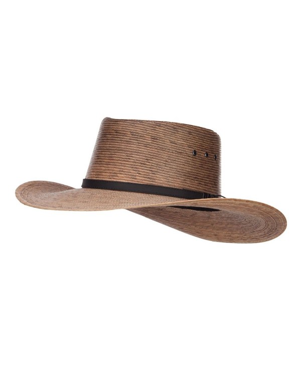 Men's Palm Braid Gambler Hat - Dk Natural - CY12ENSCZNL