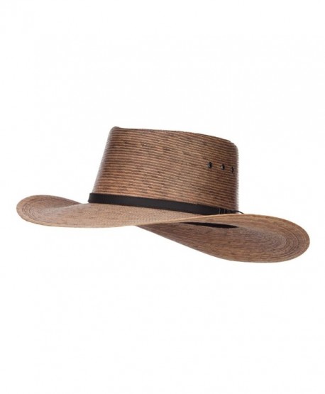 Men's Palm Braid Gambler Hat - Dk Natural - CY12ENSCZNL