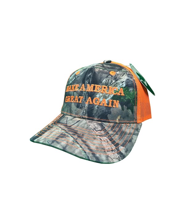 how-z-it Make America Great Again Donald Trump Hat - Mossy Oak Camo/Blaze Orange - C412OCFT8Q4