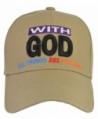 God Hat - Jesus Christ Hat - Religious Caps - Embroidered Hats (10+ Styles & Colors) - With God Khaki - CB12I7J3EYL