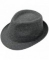 Lullaby Mens Womens Short Brim Classic Manhattan Gangster Trilby Fedora Hat - C.grey - CZ1804MU673