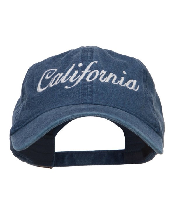 California Embroidered Washed Cap - Navy - CX124YM0J75