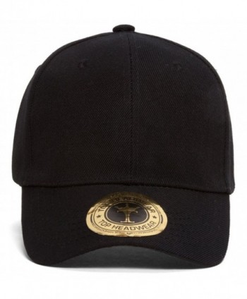 TopHeadwear Classic Black Adjustable Hat - C9111GKARRZ