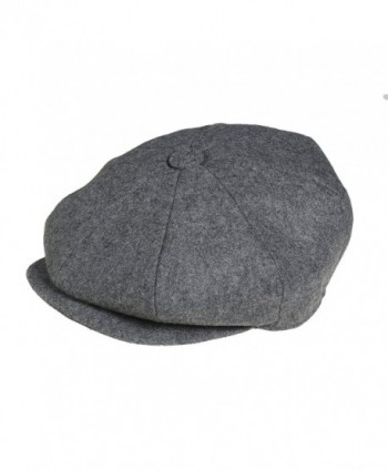 Peaky Blinders Men's 8 Piece 'newsboy' Style Flat Cap Wool - Grey - CT188LCG49M