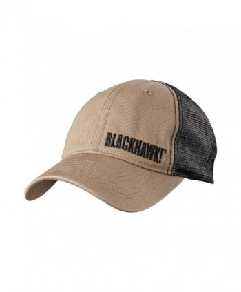 BLACKHAWK! Men's Trucker Cap - Stone - C312CGC5G41