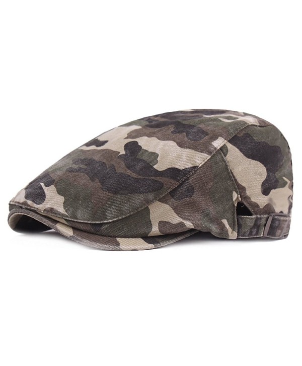 RICHTOER Camouflage Beret Cap Cotton newsboy Cap Beret Men Women Flat Caps Outdoors - Color 1 - CJ188KMROCA