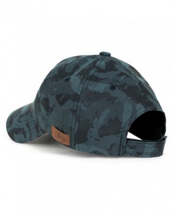 ililily Camouflage Leather Strapback Baseball in Men's Baseball Caps