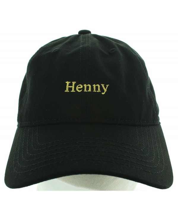 Henny Hat Embroidered in USA Baseball Hat - Black - CT17WX87UX8