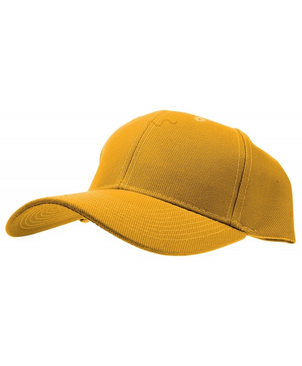 Enimay Baseball Hat Solid Plain & Two Tone Cap Curved Bill Adjustable Outdoor Sport Hat - Plain Mustard - CB17YI0ZL44