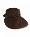 Scala UPF 50+ Sun Protection Visor Hat with Zip-off Crown - Chocolate - CB11J9V9EV9