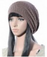 JOLLYCHIC Women's Loose Brief Rib Knit Dome Hat Beanie Coffee 2 - CI12N8PC2UZ