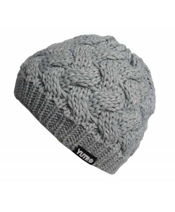 YUTRO Fashion Women's Winter Classic Cable Wool Knitted Beanie Hat - Grey - CR11US892PZ