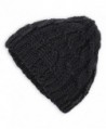 FUNOC Women Winter Knitted Crochet Beanie Hat Cap 10 Colors - Black - CW11SDLVXXD