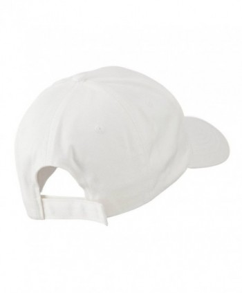 Smiley Face Embroidered Cap White in Men's Baseball Caps