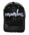 White Glitter momboss Distressed Look Grey Trucker Cap Hat Fashion - C017YTMZY59