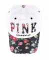 Flower Design Baseball Truckers White Black