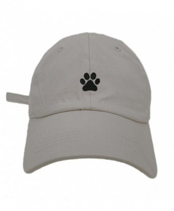 TheMonsta Dog Paw Style Dad Hat Washed Cotton Polo Baseball Cap - Lt.Grey - C6188OIGG5E