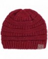 ScarvesMe C.C Beanie Cable Knit Confetti Beanie Thick Soft Warm Winter Hat - Unisex - Burgundy - C612823S0FZ