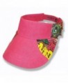 Hothead Wide Brim Sun Visor Hat in Graffiti with Pink Denim - CI11KF447AV