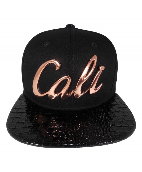 Cap2shoes Men's Cali Metal Snapback One Size Black - Black / Bronze - CR121R17VAD