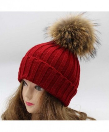 Tuscom Winter Crochet HatFur Raccoon