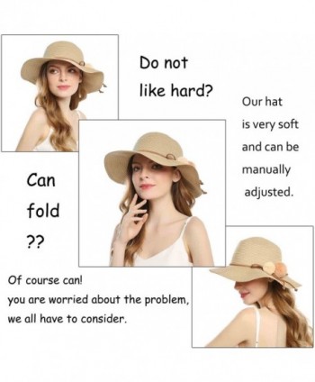 Welrog Foldable Straw Summer Hats in Women's Sun Hats