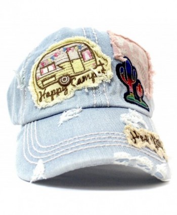 CAPS VINTAGE Multi Patch Embroidered Adjustable in Women's Baseball Caps