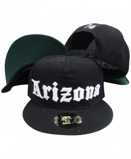 Arizona Old English Black Adjustable Snapback Hat / Cap - CW119AUAHB3