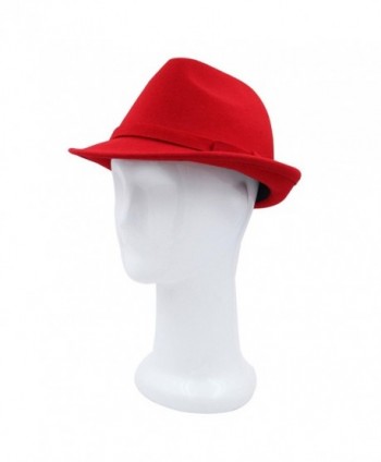 Womens Deluxe Solid Color Fedora