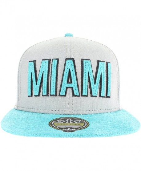 Snapback Laser Cut Collection MIAMI- ORLANDO- KEY WEST- DAYTONA - Miami - Teal - CM12I73F3WD