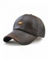 King Star Men Winter Warm Faux Leather Adjustable Baseball Cap - Coffee - CN186S8RZHW